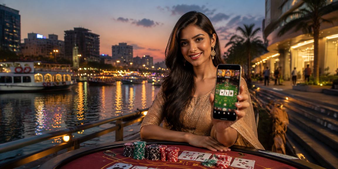 ঢাকায় 9hd - তে baccarat খেলছেন একজন মডেল